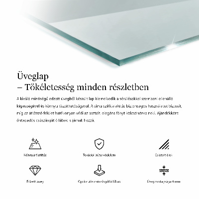 Tablero para mesa rectangular transparente