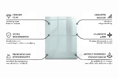 Tablero para mesa rectangular transparente