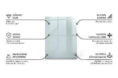 Tablero para mesa rectangular transparente