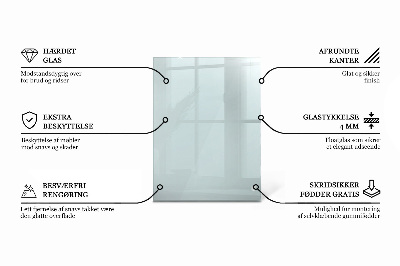 Tablero para mesa rectangular transparente