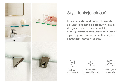 Estante de pared de vidrio Semitransparente