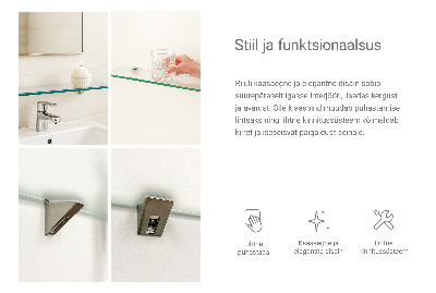 Estante de pared de vidrio Semitransparente