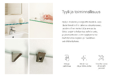 Estante de pared de vidrio Semitransparente