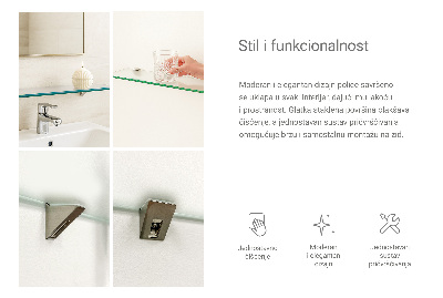 Estante de pared de vidrio Semitransparente