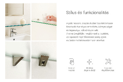 Estante de pared de vidrio Semitransparente