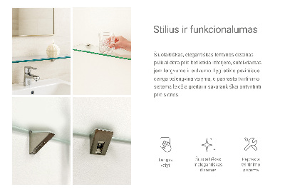 Estante de pared de vidrio Semitransparente