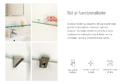 Estante de pared de vidrio Semitransparente