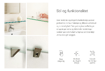 Estante de pared de vidrio Semitransparente