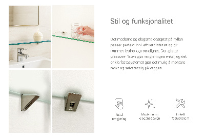 Estante de pared de vidrio Semitransparente