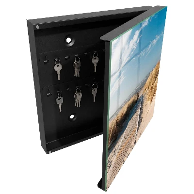 Caja de llaves con diseño de playa tranquila