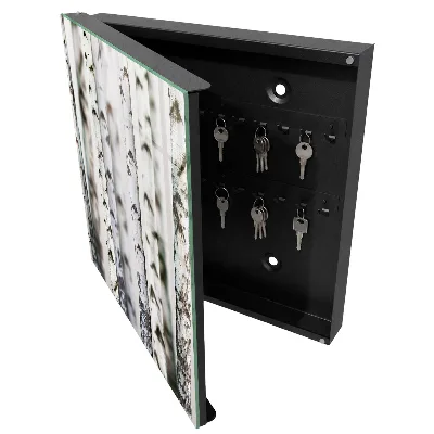 Caja de llaves Troncos de abedul