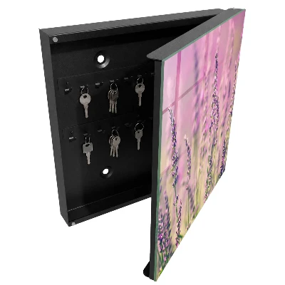 Caja de llaves diseño jardín púrpura