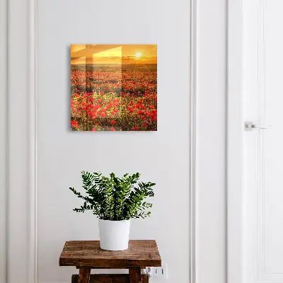 Armario llaves de pared Campos de amapolas