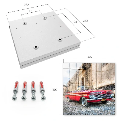 Armario llaves de pared Coche retro