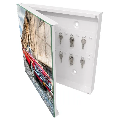 Armario llaves de pared Coche retro