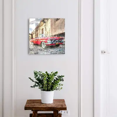 Armario llaves de pared Coche retro