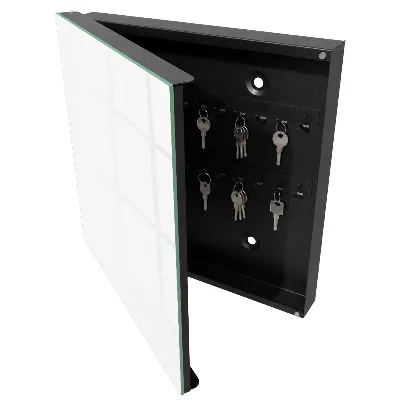 Armario llaves de pared Negro