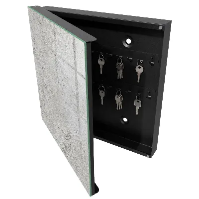 Armario llaves de pared Superficie gris