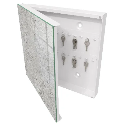 Armario llaves de pared Superficie gris
