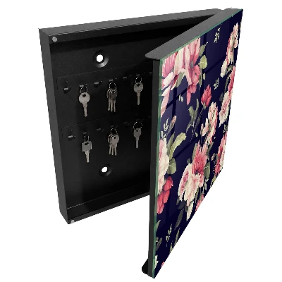 Armario para llaves de pared diseño de flores románticas