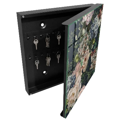 Caja para llaves con estampado floral