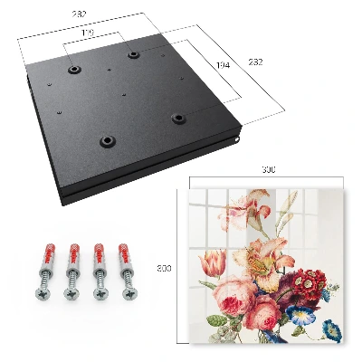 Caja de llaves Flores coloridas