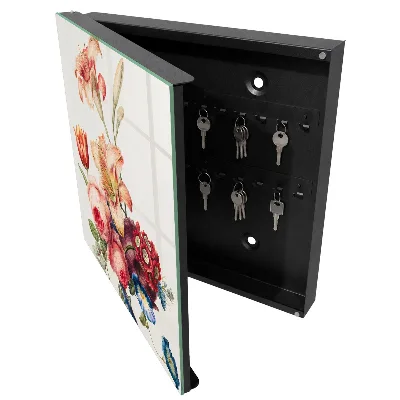 Caja de llaves Flores coloridas