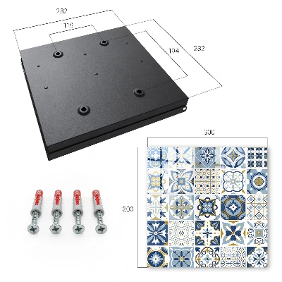 Caja de llaves Azulejos coloridos