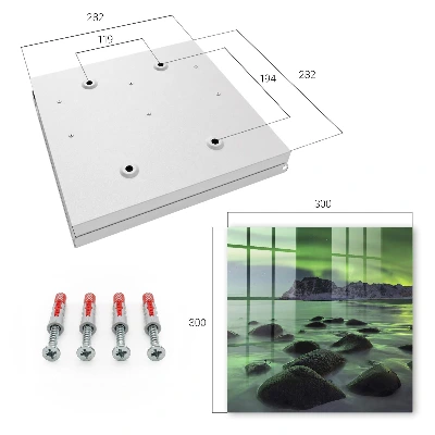 Armario llaves de pared Auroras boreales