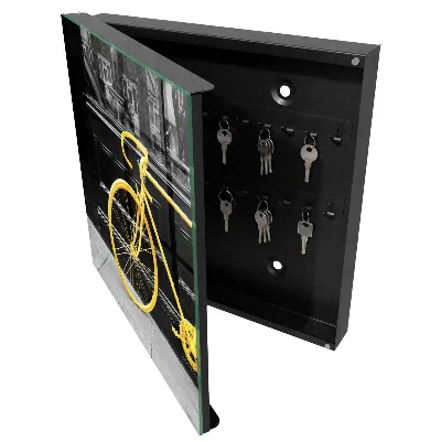 Caja de llaves Bicicleta amarilla