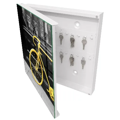Caja de llaves Bicicleta amarilla