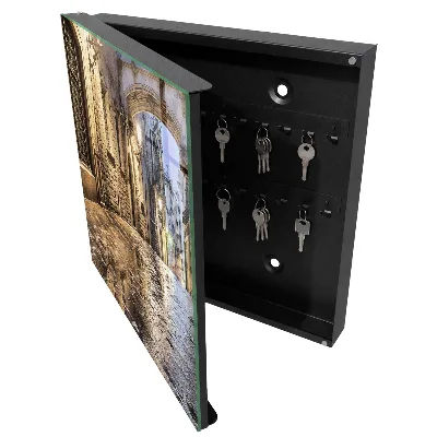 Armario llaves de pared Calle nocturna