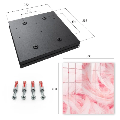 Armario llaves de pared Plumas rosas