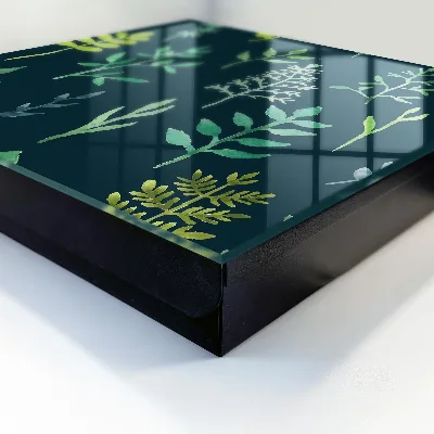 Caja de llaves Hojas de acuarela