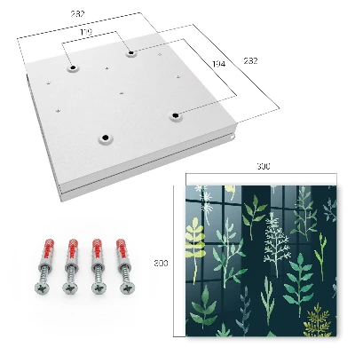 Caja de llaves Hojas de acuarela