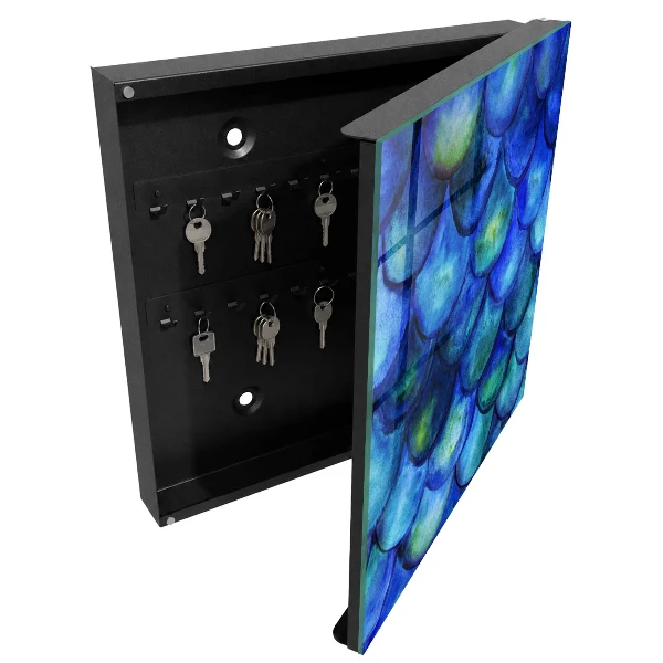 Caja de llaves Escamas azules
