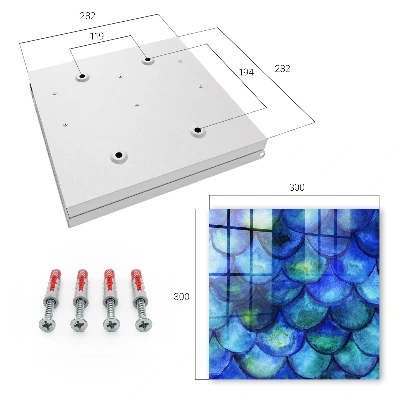 Caja de llaves Escamas azules