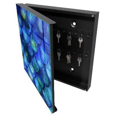 Caja de llaves Escamas azules