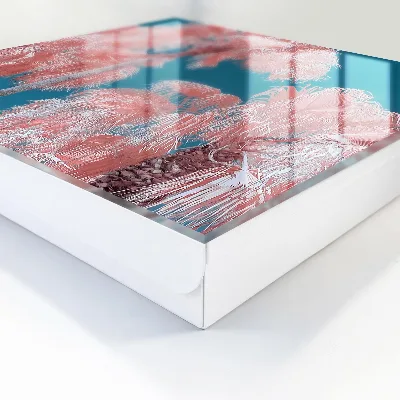 Caja de llaves Composición tropical