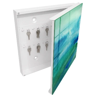 Caja de llaves Azul acuarela