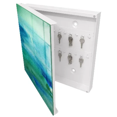 Caja de llaves Azul acuarela