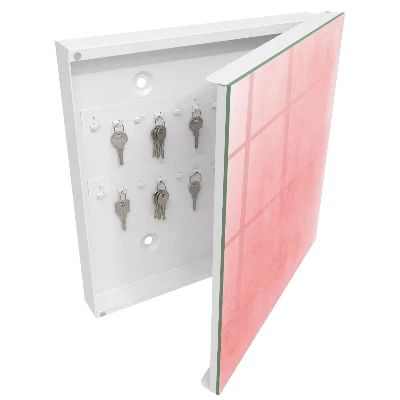Armario llaves de pared Fondo rosa