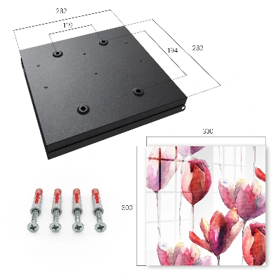 Armario de llaves Tulipanes en acuarela