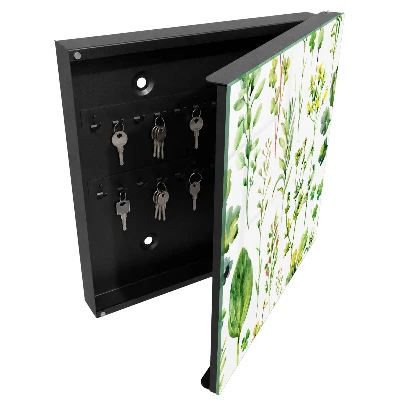 Armario llaves de pared Acuarela de plantas