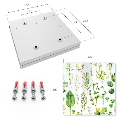 Armario llaves de pared Acuarela de plantas