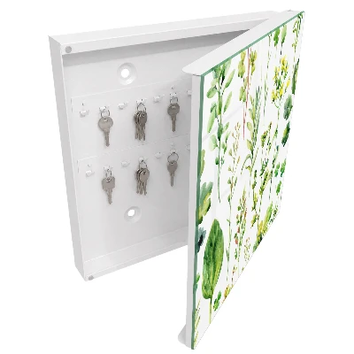 Armario llaves de pared Acuarela de plantas