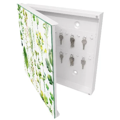 Armario llaves de pared Acuarela de plantas