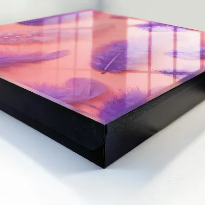 Caja de llaves Plumas moradas