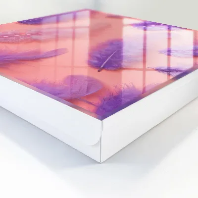 Caja de llaves Plumas moradas