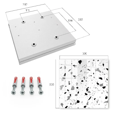 Caja de llaves Terrazo monocromático